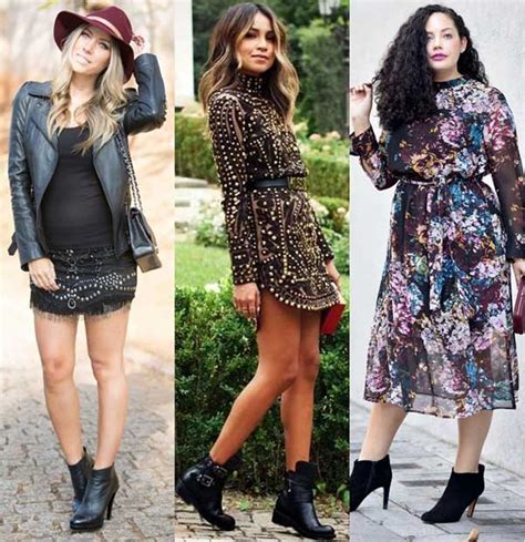 vestido com bota cano curto